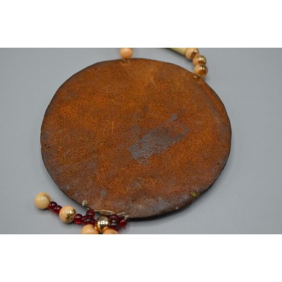 Native Canadian Beadwork Rosette Medallion Art Jewelry Handmade First Nations BC - Picture 8 of 12